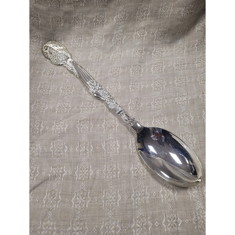 International Silver Co Silverplated Turkey Cottagecore Serving Spoon VINTAGE
